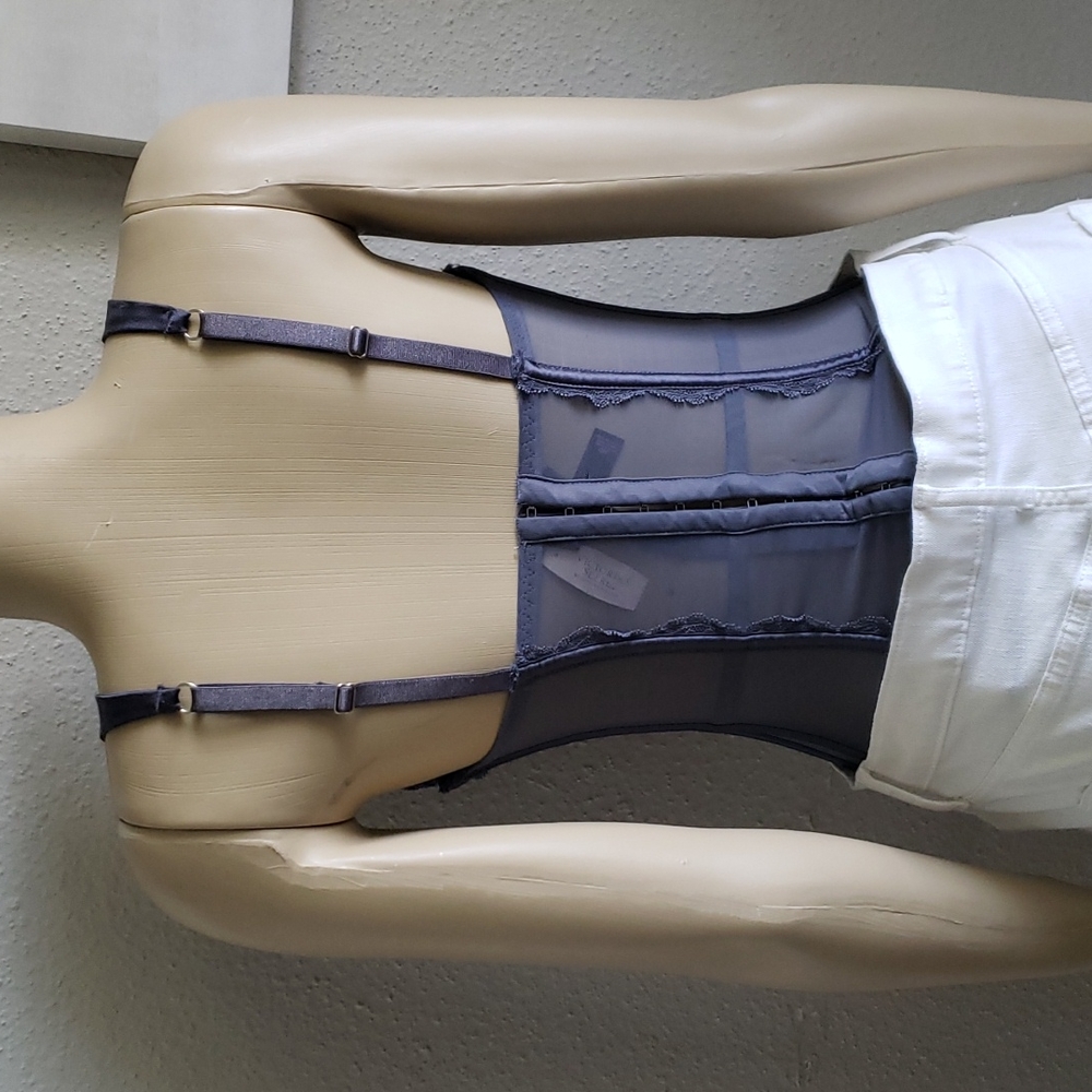 Victoria Secret Very Sexy Lace Corset Bra Top Gray Size 36D - Picture 2 of 6